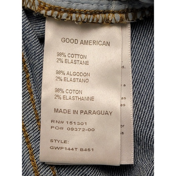 Good American Women's Size 15 Blue High Rise Wide Leg Jeans Classic Denim - Picture 4 of 9